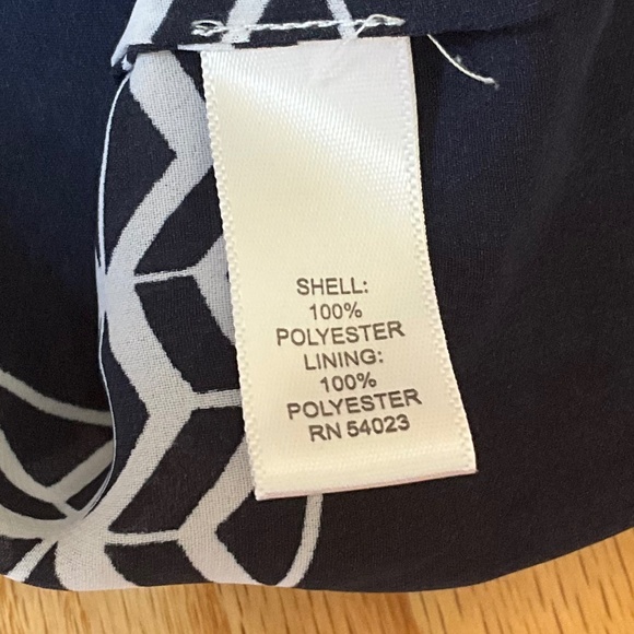 Banana Republic White and Navy Silky Dress - Picture 7 of 9